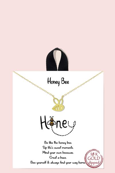 BLB HONEY BEE PENDANT NECKLACE