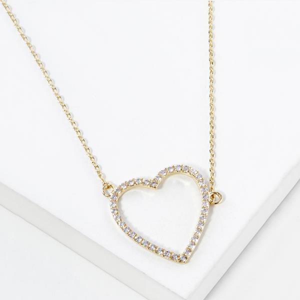 BLB FOLLOW YOUR HEART STONE PENDANT DAINTY NECKLACE