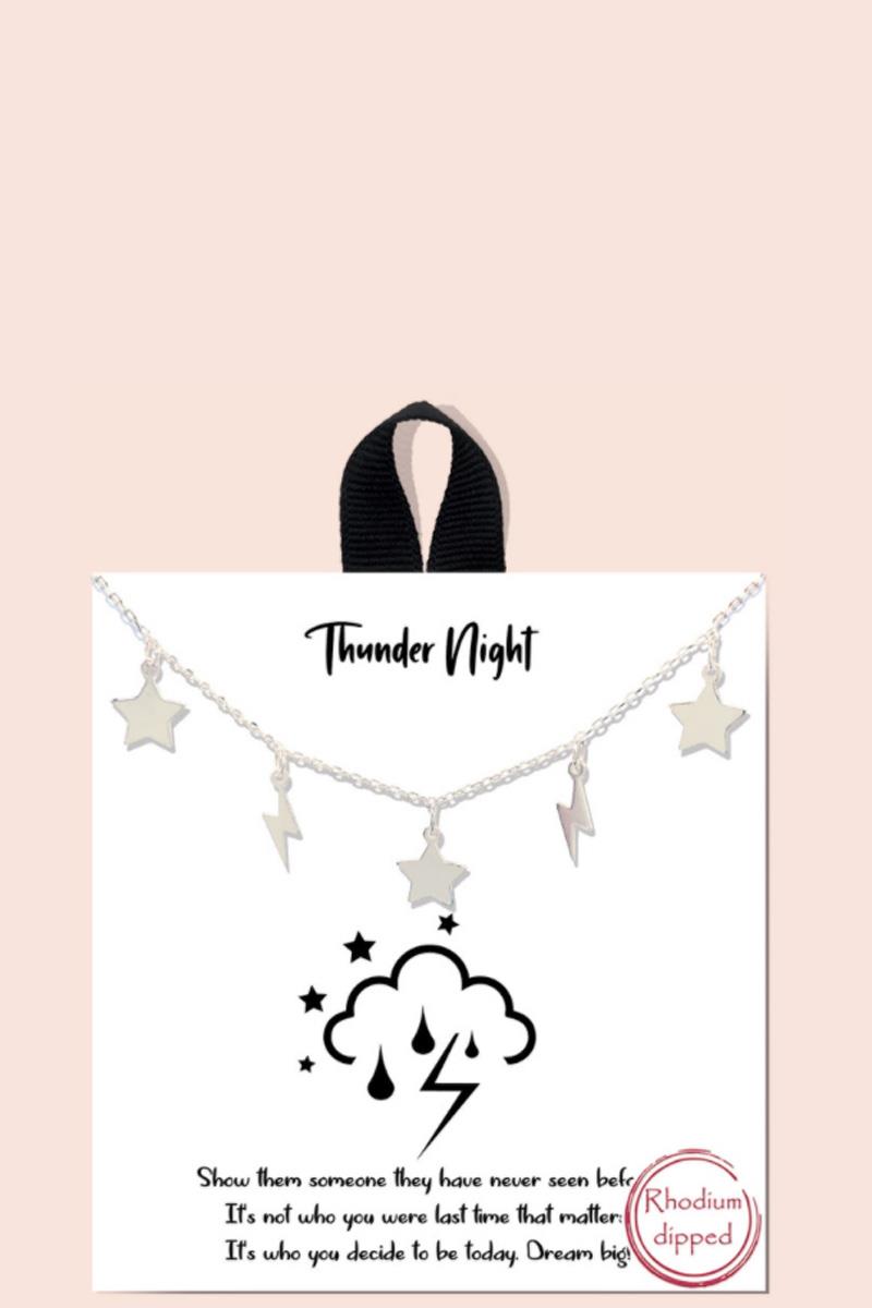 THUNDER NIGHT STAR CHAMR DANGLE NECKLACE