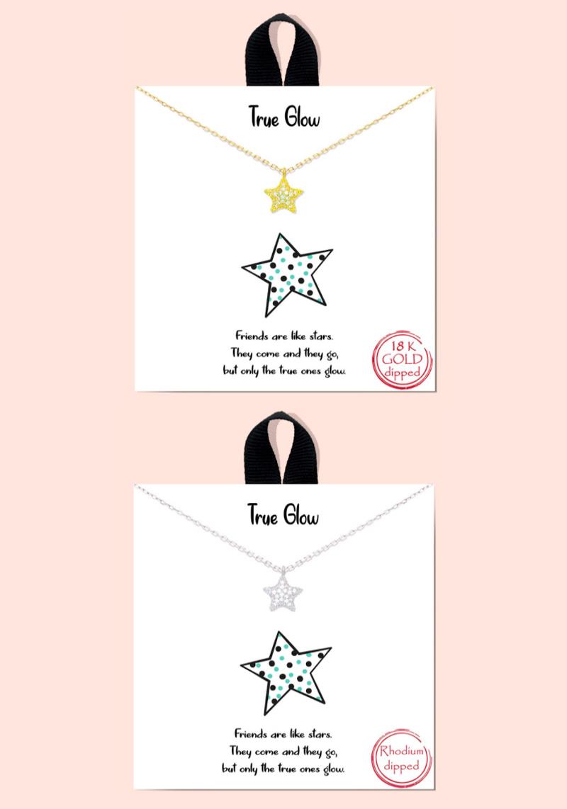TRUE GLOW STAR CHARM NECKLACE