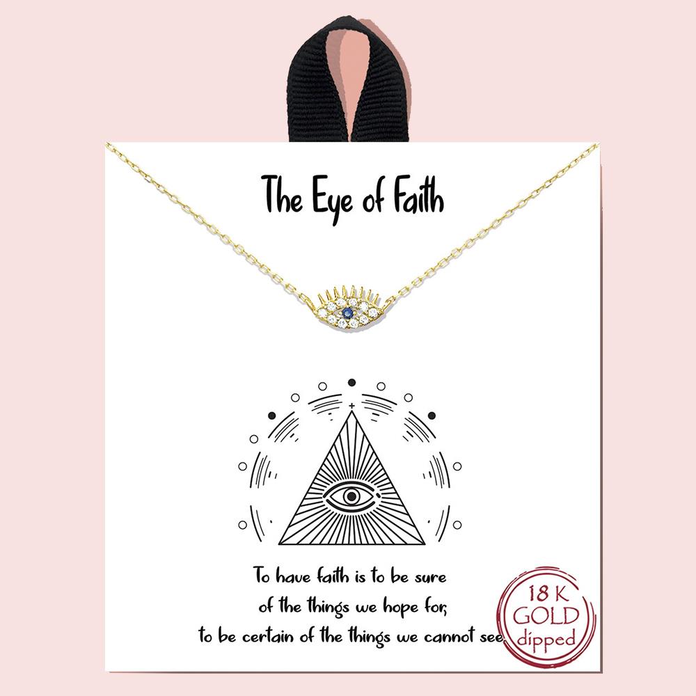 18K GOLD RHODIUM DIPPED THE EYE OF FAITH NECKLACE