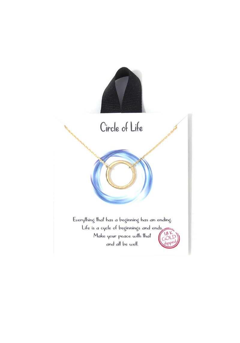 CIRCLE OF LIFE CHARM NECKLACE