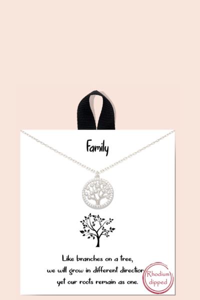 BLB FAMILY TREE OF LIFE PENDANT DAINTY NECKLACE