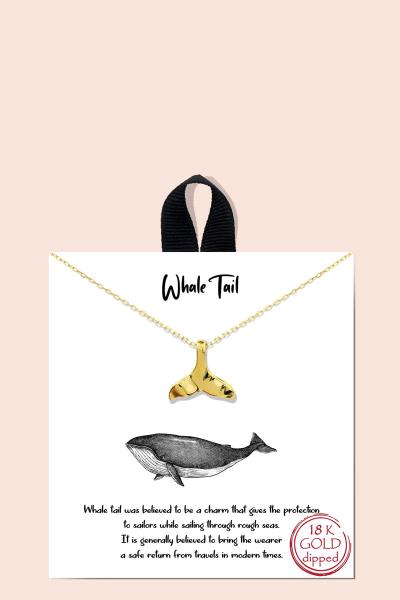 BLB WHALE TAIL PENDANT NECKLACE