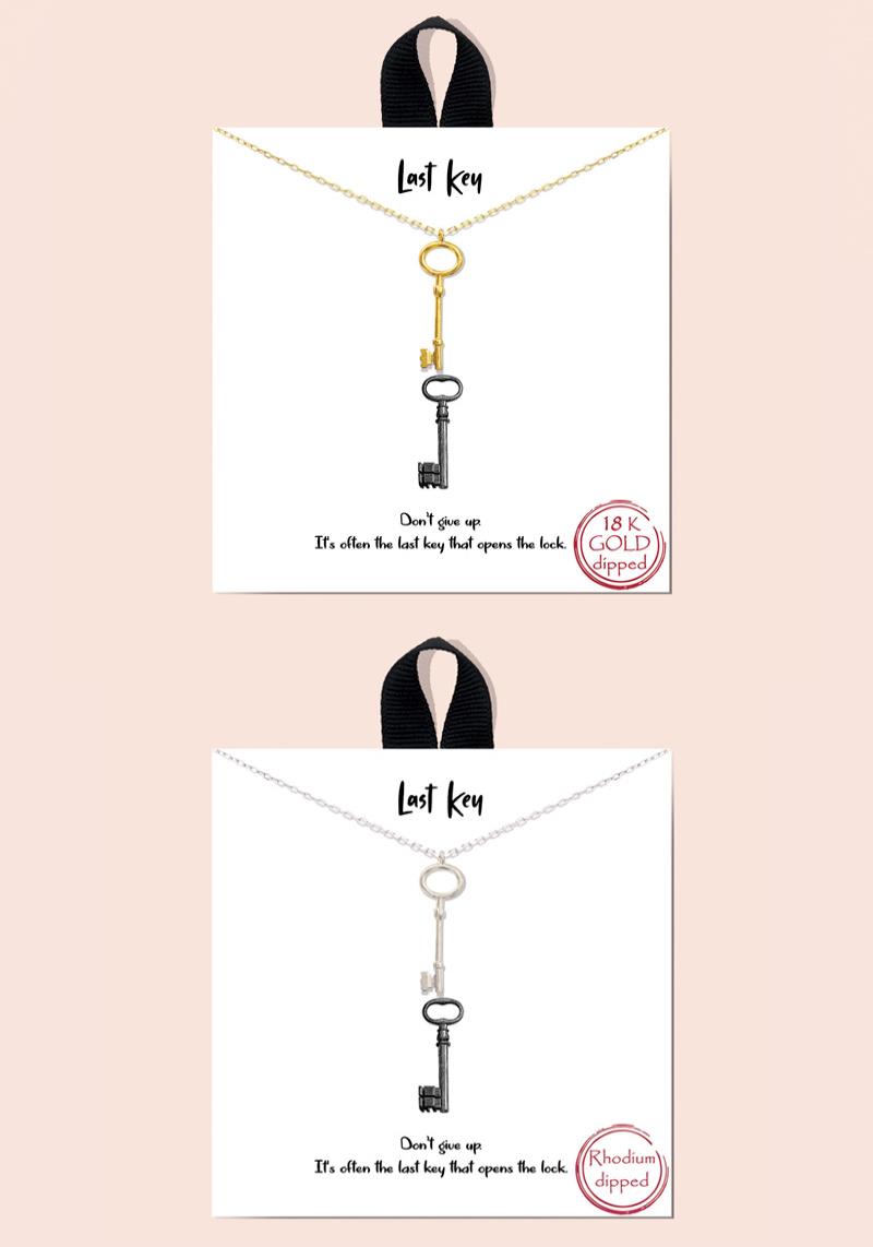 BLB KEY PENDANT METAL NECKLACE
