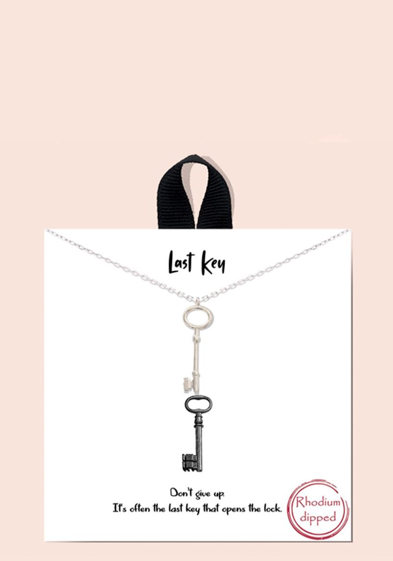 BLB KEY PENDANT METAL NECKLACE