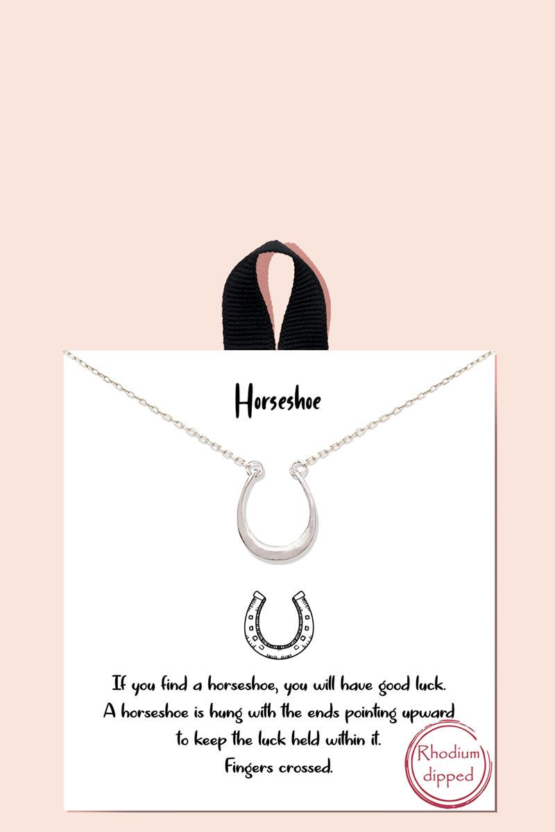 BLB HORSESHOE PENDANT NECKLACE