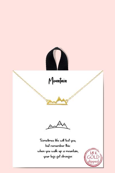 18K GOLD RHODIUM DIPPED MOUNTAIN NECKLACE