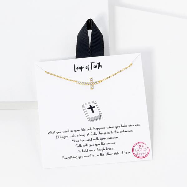 18K GOLD RHODIUM DIPPED LEAP OF FAITH PENDANT NECKLACE