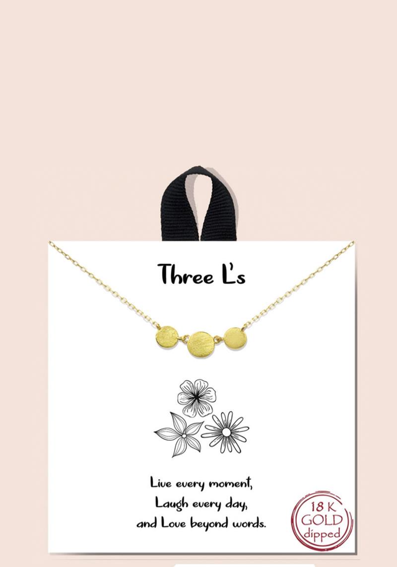 BLB THTEE L`S MESSAGE NECKLACE