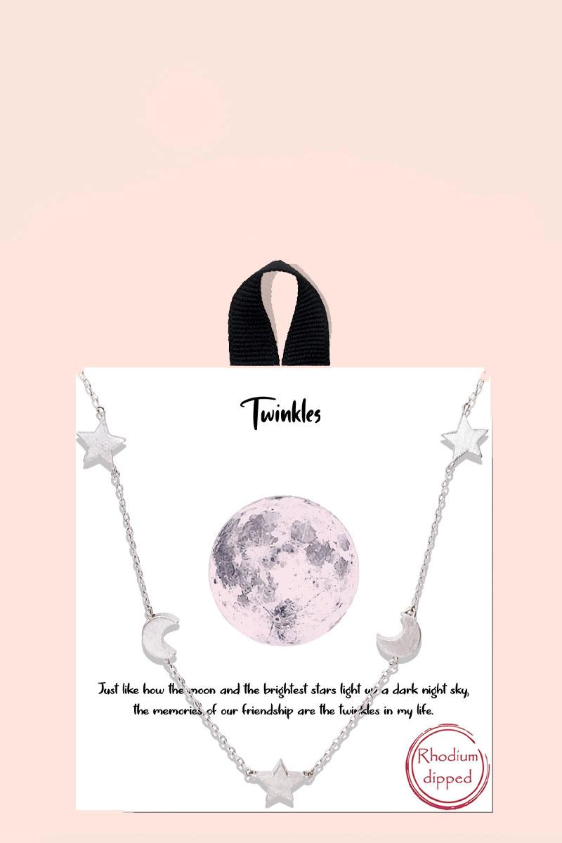 BLB TWINKLES STAR AND MOON NECKLACE