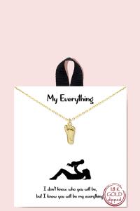MY EVERYTHING NECKLACE 18K GOLD RHODIUM DIPPED