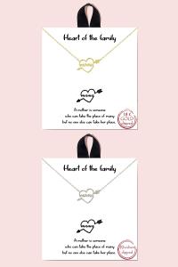 18K GOLD RHODIUM DIPPED HEART OF THE FAMILY NECKLACE