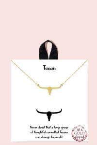 18K GOLD RHODIUM DIPPED TEXAN NECKLACE