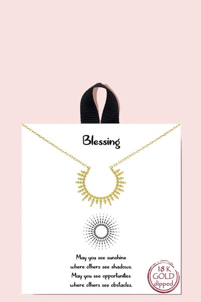 18K GOLD RHODIUM DIPPED BLESSING NECKLACE