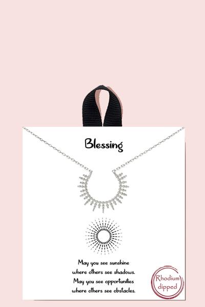 18K GOLD RHODIUM DIPPED BLESSING NECKLACE