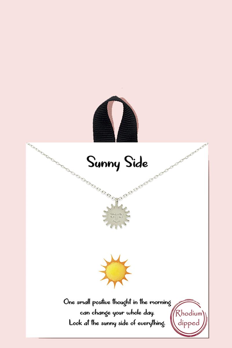 18K GOLD RHODIUM DIPPED SUNNY SIDE NECKLACE
