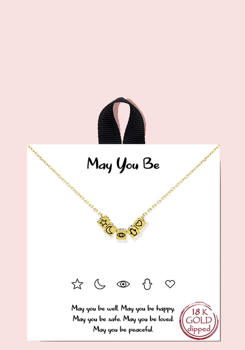 18K GOLD RHODIUM DIPPED MAY YOU BE NECKLACE