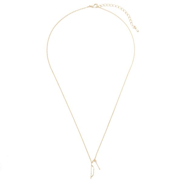 18K GOLD RHODIUM DIPPED KEEP AIMING NECKLACE
