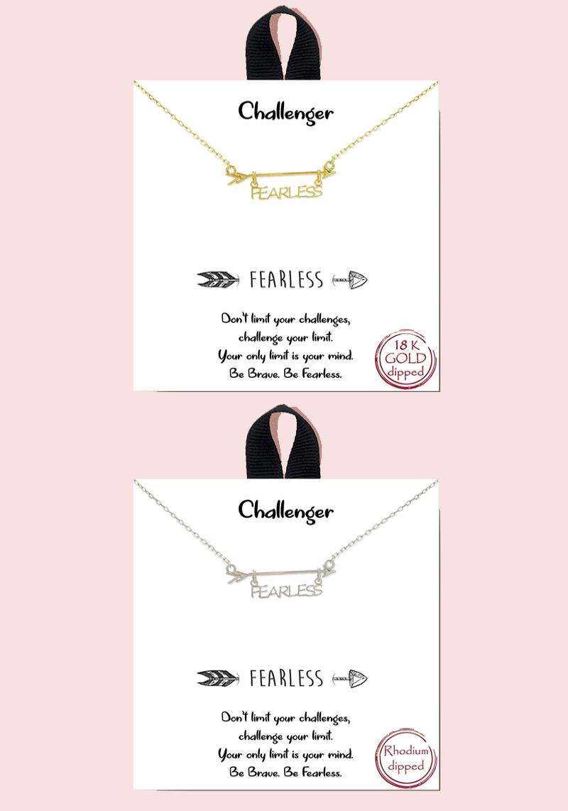 18K GOLD RHODIUM DIPPED CHALLENGER NECKLACE