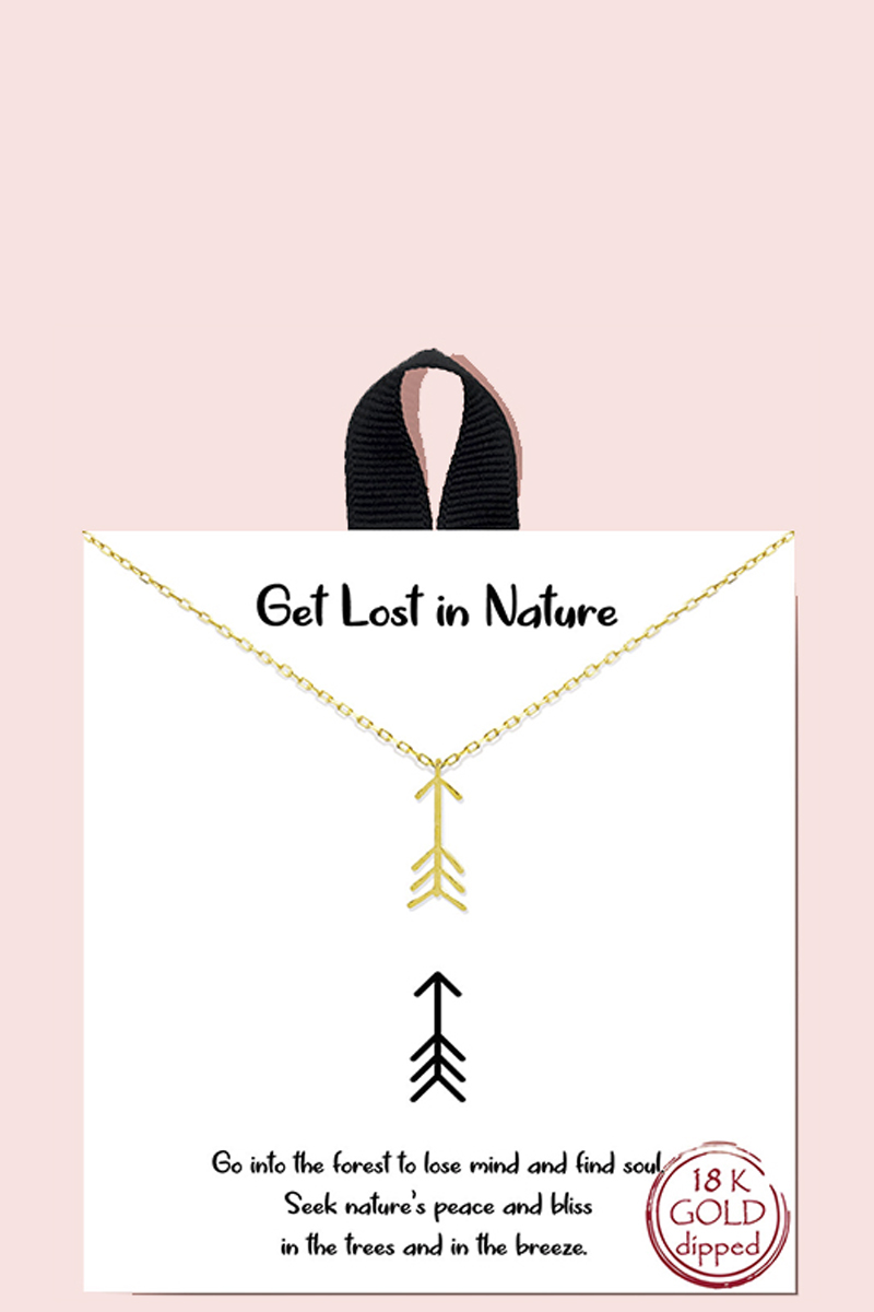 18K GOLD RHODIUM DIPPED GET LOST IN NATURE NECKLACE