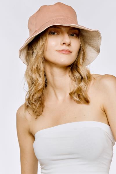 REVERSIBLE TWO TONE BUCKET SUN HAT