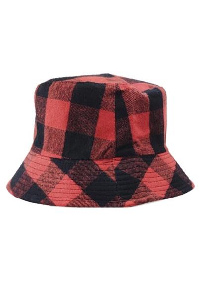 FASHION PLAID BUCKET HAT