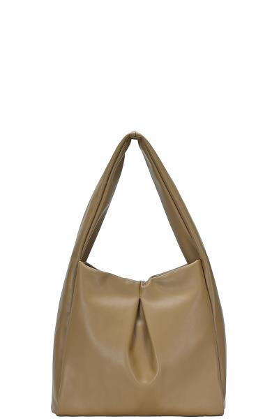 SMOOTH TEXTURE DESIGN HOBO BAG