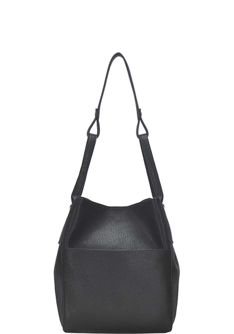 2IN1 MODERN PLAIN HOBO CROSSBODY BAG WITH MATCHING MINI BAG SET