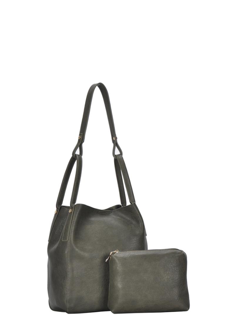 2IN1 MODERN PLAIN HOBO CROSSBODY BAG WITH MATCHING MINI BAG SET