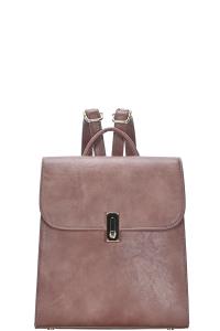 FASHION SMOOTH PLAIN METAL HANDLE BACKPACK
