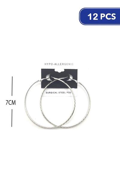 70MM HOOP EARRING (12 UNITS)