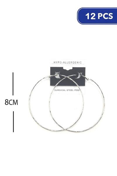 80MM HOOP EARRING (12 UNITS)