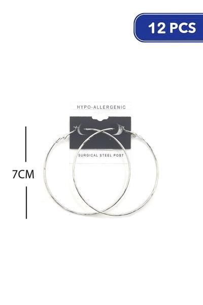 70MM HOOP EARRING (12 UNITS)