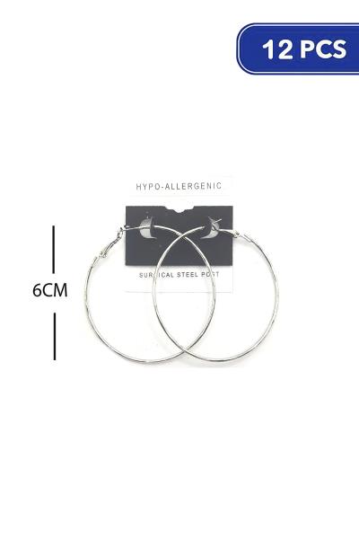 60MM HOOP EARRING (12 UNITS)