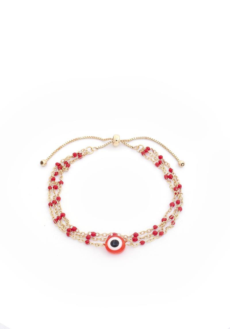 EYE BEADED SLIDE BRACELET