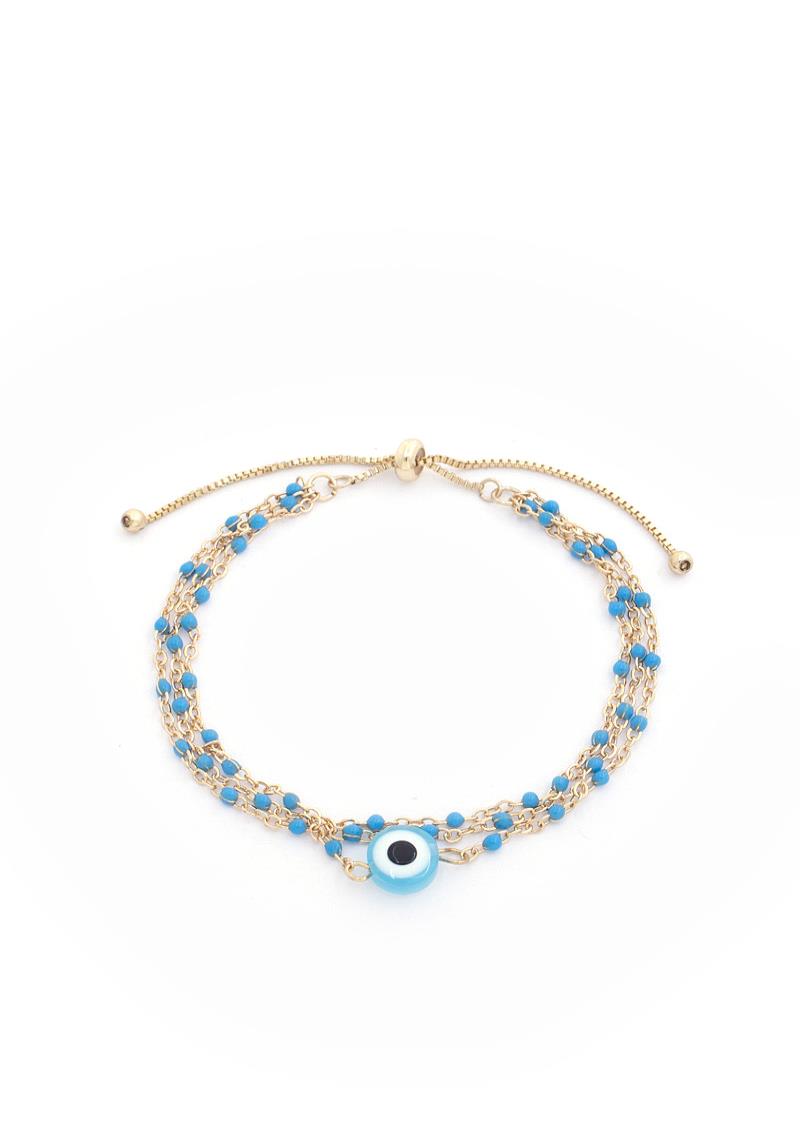 EYE BEADED SLIDE BRACELET