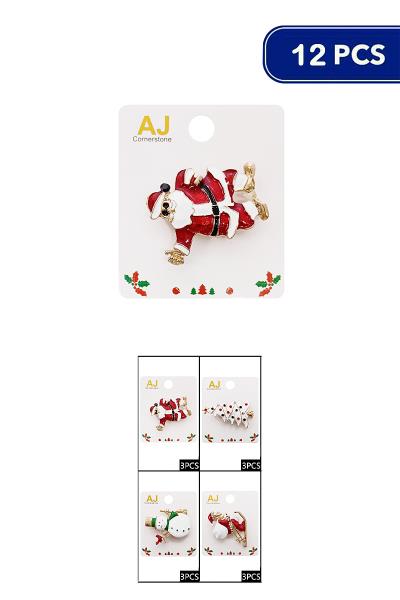 CHRISTMAS DESIGN BROOCH (12 UNITS)