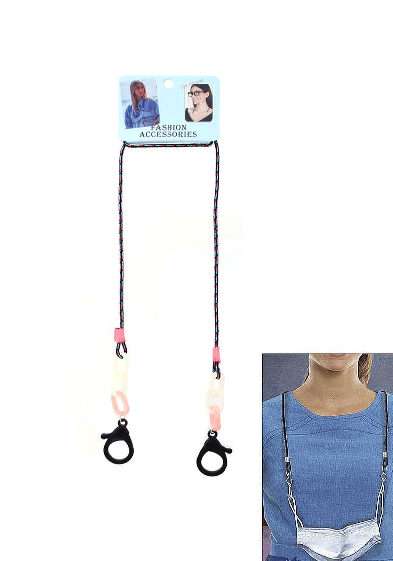 FASHION THREAD TRIPLE RING FACE MASK HOLDER STRAP