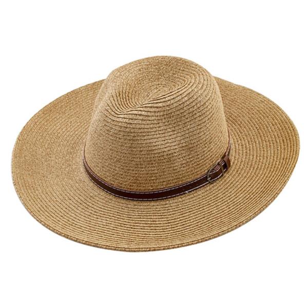 PLAIN BUCKLE STRAP FLAPPY SUN HAT