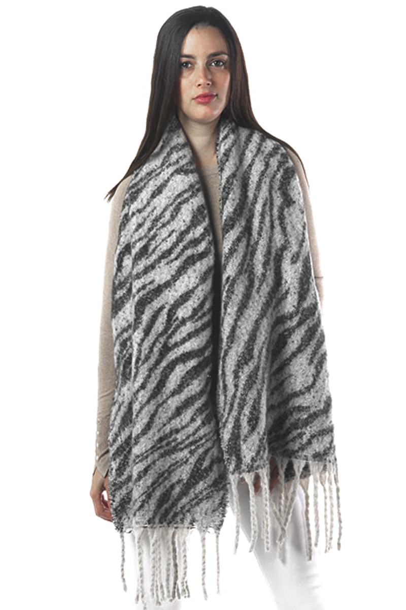 ZEBRA PRINT OBLONG SCARF