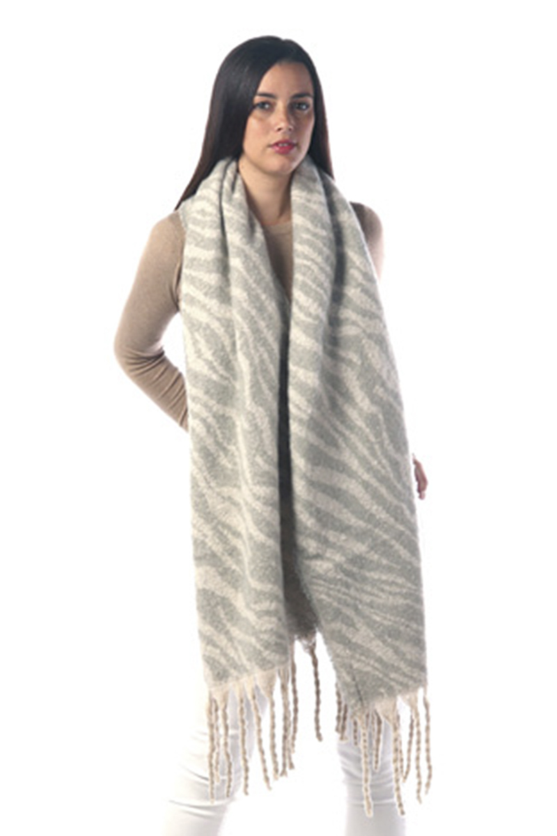 ZEBRA PRINT OBLONG SCARF