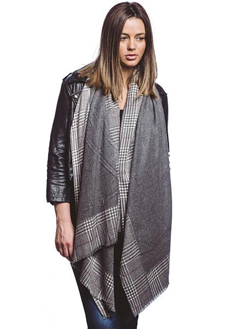 GLEN CHECK OBLONG SCARF
