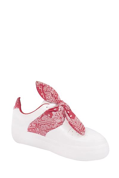 FASHION BANDANA KNOT LACE SNEAKER SHOES