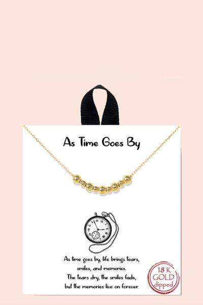 BLB AS TIME GOES BY MULTI BALL METAL NECKLACE
