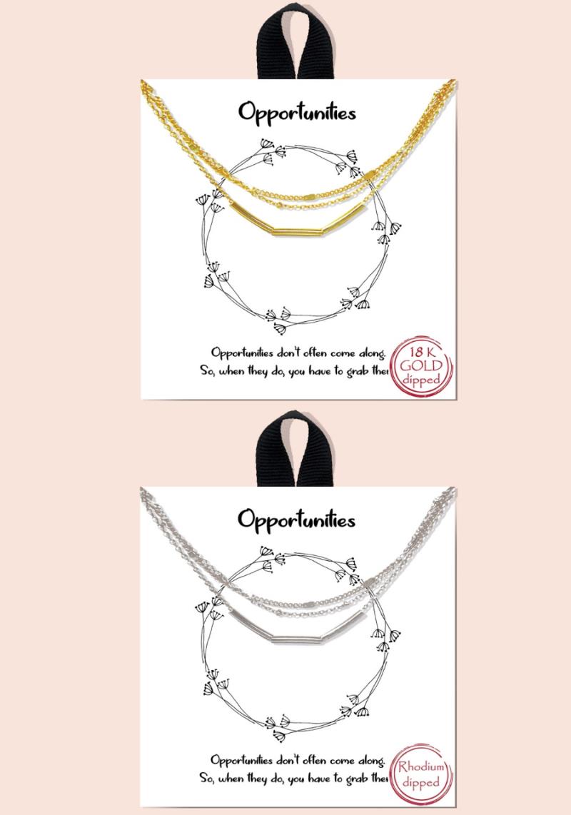 BLB OPPORTUNITIES METAL MULTI MESSAGE NECKLACE