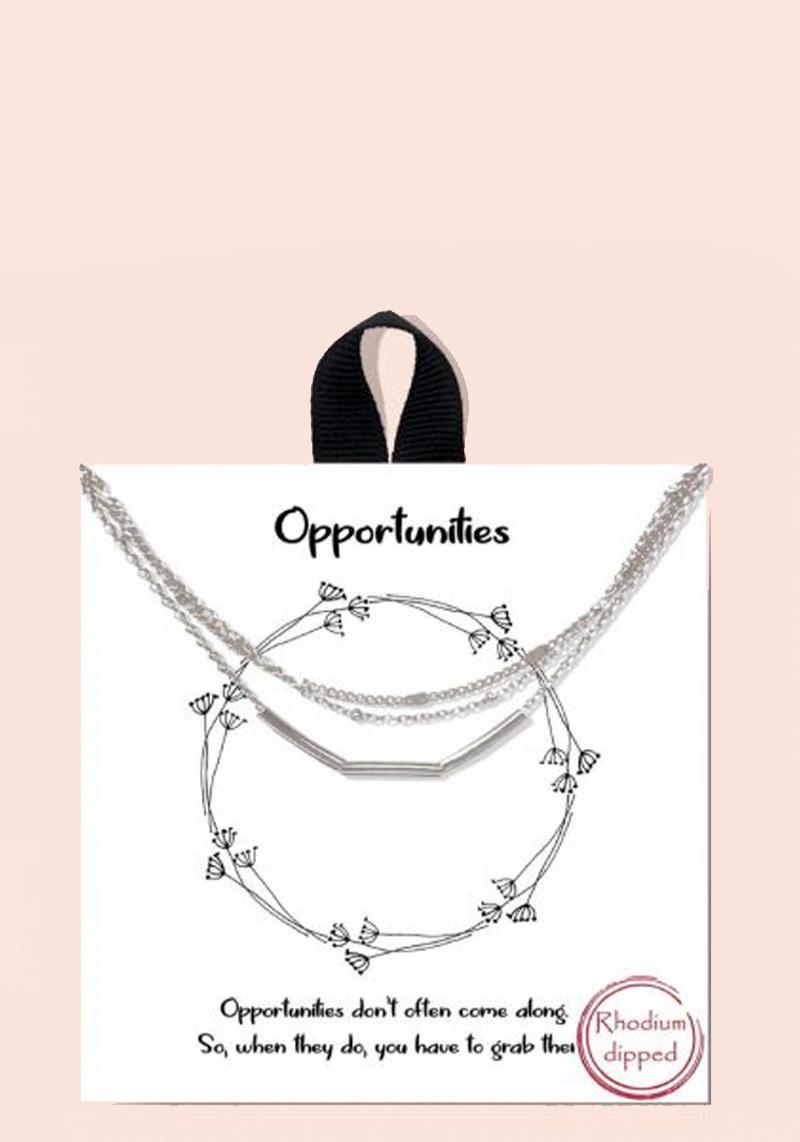 BLB OPPORTUNITIES METAL MULTI MESSAGE NECKLACE