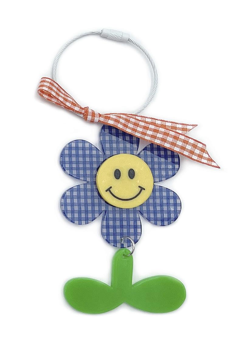 SMILEY FLOWER KEYCHAIN