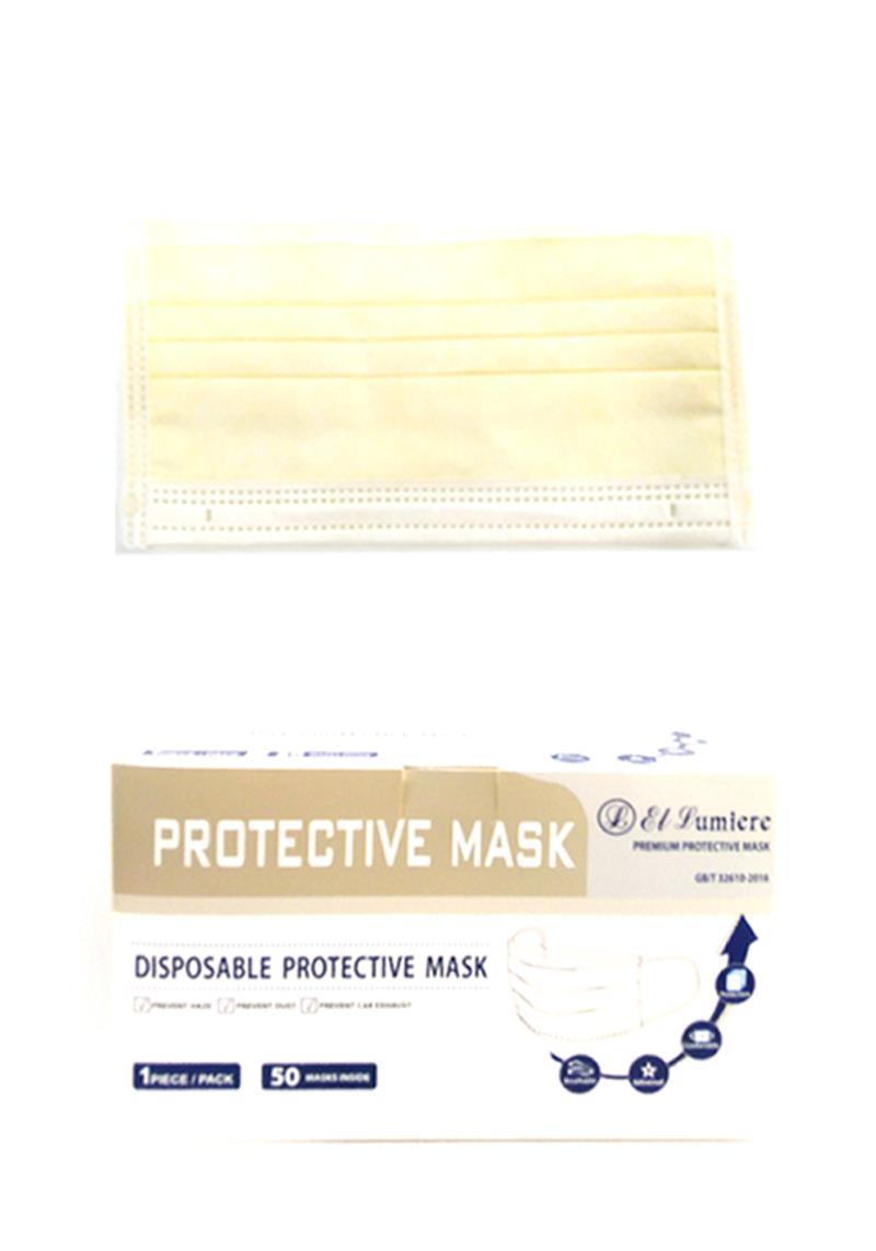PROTECTIVE DISPOSABLE FACE MASK - 50 PCS.