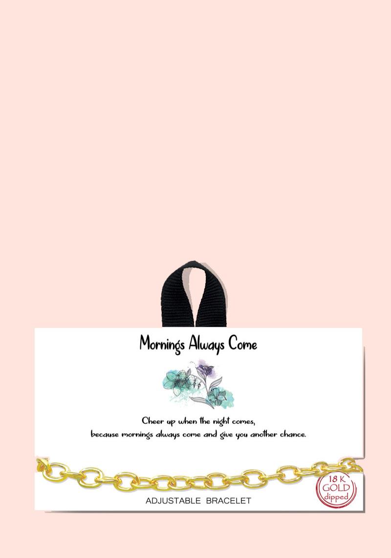 BLB MORRINGS ALWAYS COME BASIC CHAIN METAL BRACELET